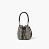 Marc Jacobs The Monogram Leather Mini Bucket Bag BLACK/WHITE