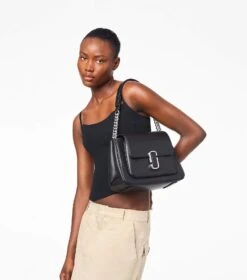 Marc Jacobs The J Marc Chain Satchel BLACK/SILVER -Marc Jacobs MJI H709L01RE22 053 F8F8F8 1 1 ALT1