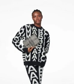 Marc Jacobs The Monogram Leather J Marc Shoulder Bag BLACK/WHITE -Marc Jacobs MJI H955L03FA22 005 F8F8F8 1 1 ALT1