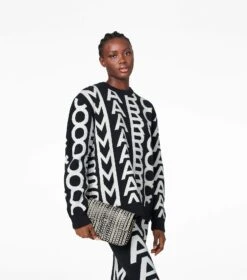 Marc Jacobs The Monogram Leather J Marc Shoulder Bag BLACK/WHITE -Marc Jacobs MJI H955L03FA22 005 F8F8F8 1 1 ALT5