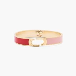 Marc Jacobs The J Marc Hinge Bangle TRUE RED MULTI/GOLD