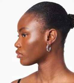 Marc Jacobs The Charmed Double Heart Hoops CRYSTAL/SILVER -Marc Jacobs MJI J202MT4RE22 980 F8F8F8 1 1 ALT3