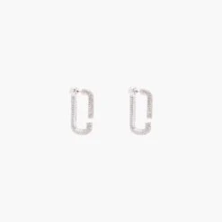 Marc Jacobs The J Marc Crystal Hoops CRYSTAL/SILVER