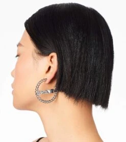 Marc Jacobs The Charmed Chain Hoops CRYSTAL/SILVER -Marc Jacobs MJI J207MT4RE22 980 F8F8F8 1 1 ALT3