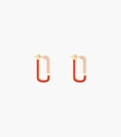 Marc Jacobs The J Marc Colorblock Flat Hoops TRUE RED MULTI/GOLD -Marc Jacobs MJI J208MT2RE22 949 F8F8F8 1 1 MAIN 1