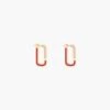 Marc Jacobs The J Marc Colorblock Flat Hoops TRUE RED MULTI/GOLD