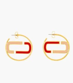 Marc Jacobs The J Marc Colorblock Hoops TRUE RED MULTI/GOLD -Marc Jacobs MJI J210MT2RE22 949 F8F8F8 1 1 ALT2