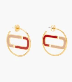Marc Jacobs The J Marc Colorblock Hoops TRUE RED MULTI/GOLD -Marc Jacobs MJI J210MT2RE22 949 F8F8F8 1 1 MAIN 1
