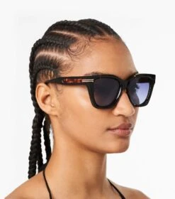 Marc Jacobs Icon Edge Oversized Square Sunglasses HAVANA -Marc Jacobs MJI M8000814 215 F8F8F8 1 1 ALT1
