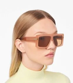 Marc Jacobs Icon Rectangular Sunglasses NUDE -Marc Jacobs MJI M8000827 262 F8F8F8 1 1 ALT1