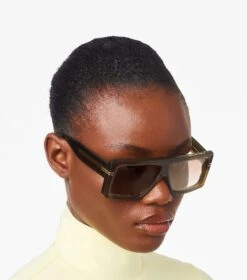 Marc Jacobs Icon Rectangular Sunglasses OLIVE -Marc Jacobs MJI M8000827 390 F8F8F8 1 1 ALT3