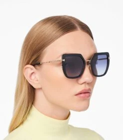 Marc Jacobs Icon Oversized Butterfly Sunglasses BLACK/GOLD -Marc Jacobs MJI M8000829 001 F8F8F8 1 1 ALT1