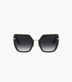 Marc Jacobs Icon Oversized Butterfly Sunglasses BLACK/GOLD -Marc Jacobs MJI M8000829 001 F8F8F8 1 1 ALT3