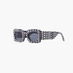 Marc Jacobs The Monogram Rectangular Sunglasses BLACK/WHITE