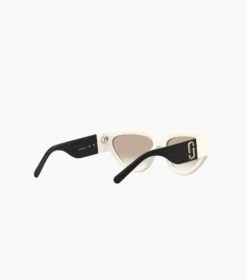 Marc Jacobs J Marc Cat Eye Sunglasses WHITE/BLACK -Marc Jacobs MJI M8000837 116 F8F8F8 1 1 ALT2