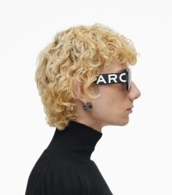 The Marc Jacobs Square Sunglasses BLACK/WHITE -Marc Jacobs MJI M8000847 005 F8F8F8 1 1 ALT6