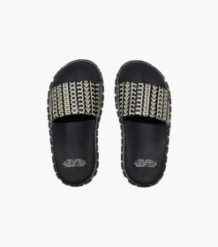Marc Jacobs The Monogram Slide BLACK/WHITE -Marc Jacobs MJI M9002401 005 F8F8F8 1 1 ALT4