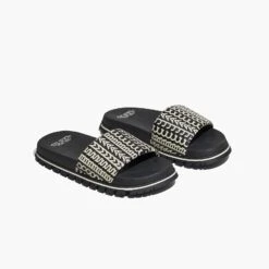 Marc Jacobs The Monogram Slide BLACK/WHITE