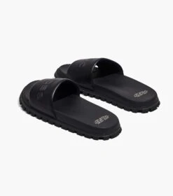 Marc Jacobs The Leather Slide BLACK -Marc Jacobs MJI M9002407 001 F8F8F8 1 1 ALT2