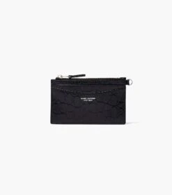 Marc Jacobs The Slim 84 Croc-Embossed Top Zip Wristlet BLACK -Marc Jacobs MJI S105L01RE22 001 F8F8F8 1 1 ALT3