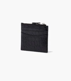 Marc Jacobs The Slim 84 Croc-Embossed Zip Card Case BLACK -Marc Jacobs MJI S107L01RE22 001 F8F8F8 1 1 ALT1