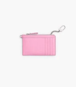Marc Jacobs The Leather Top Zip Wristlet FLURO CANDY PINK -Marc Jacobs MJI S125L01RE22 691 F8F8F8 1 1 ALT2