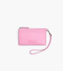 Marc Jacobs The Leather Top Zip Wristlet FLURO CANDY PINK -Marc Jacobs MJI S125L01RE22 691 F8F8F8 1 1 MAIN 1