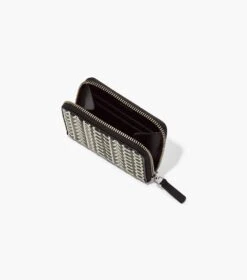Marc Jacobs The Monogram Leather Zip Around Wallet BLACK/WHITE -Marc Jacobs MJI S150L03FA22 005 F8F8F8 1 1 ALT3