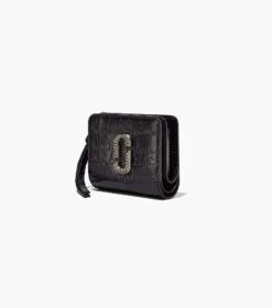 Marc Jacobs The Croc-Embossed Mini Compact Wallet BLACK -Marc Jacobs MJI S153L01SP22 001 F8F8F8 1 1 ALT2