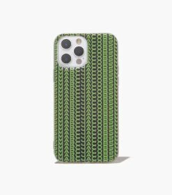 Marc Jacobs The Monogram IPhone Case 14 Pro GREY/FLURO GREEN -Marc Jacobs MJI T503M03FA22 094 F8F8F8 1 1 MAIN 2